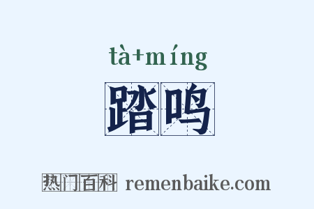 踏鸣是什么意思的图片